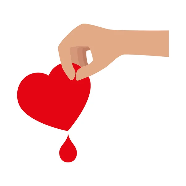 Blod donation kampanj emblem — Stock vektor