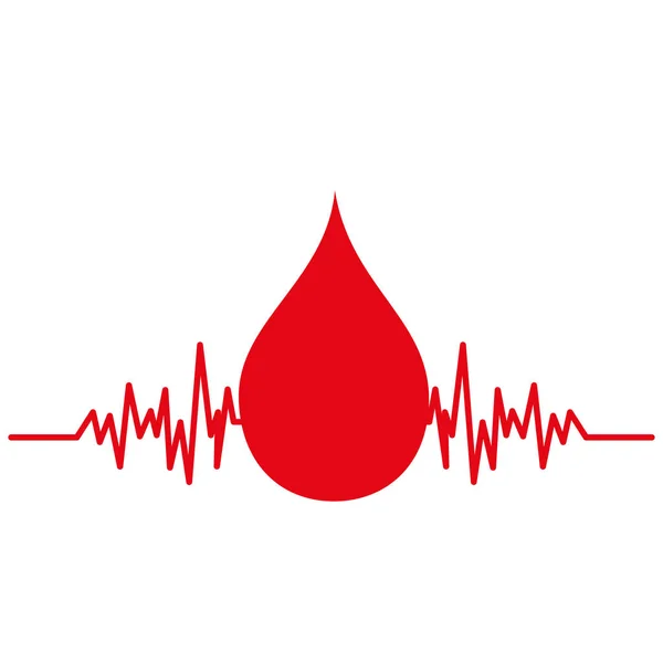 Эмблема кампании по сдаче крови — стоковый вектор