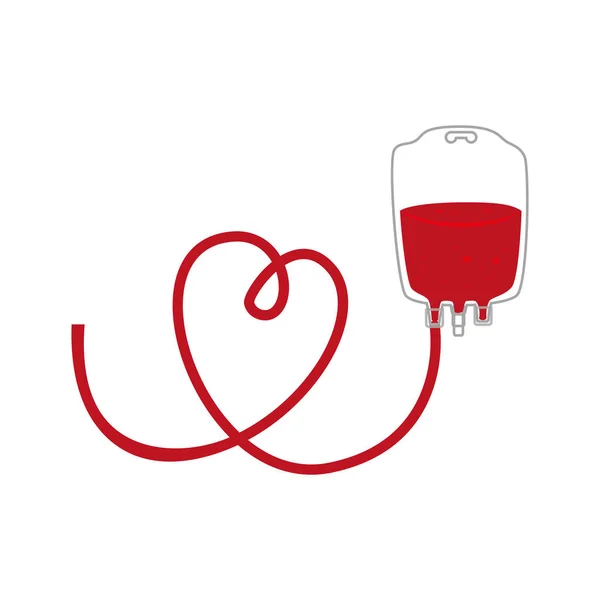 Emblema da campanha de doação de sangue — Vetor de Stock