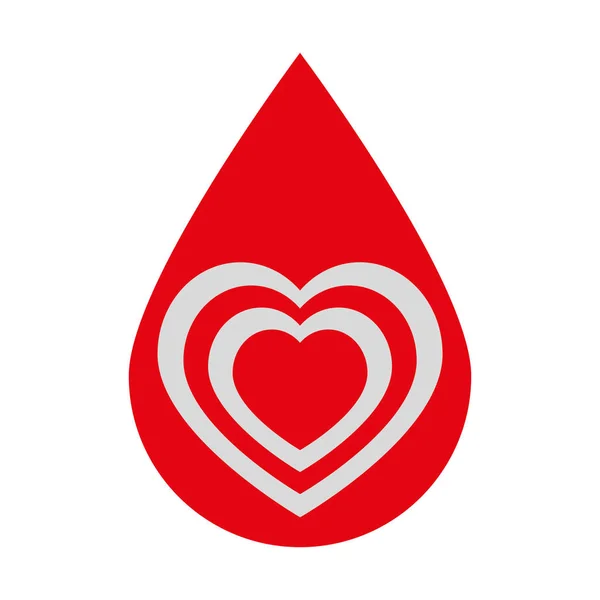 Blood donation campaign emblem — Stock Vector