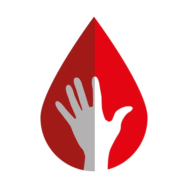 Emblema de la campaña de donación de sangre — Vector de stock