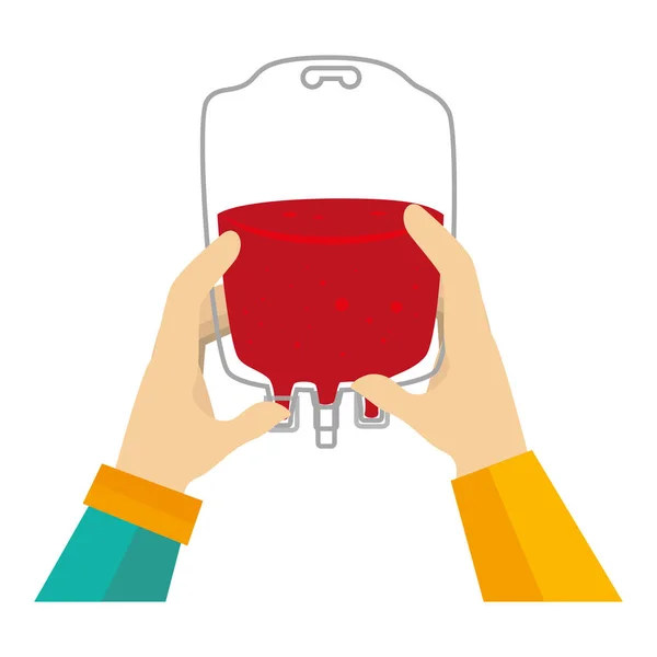 Emblema de la campaña de donación de sangre — Vector de stock