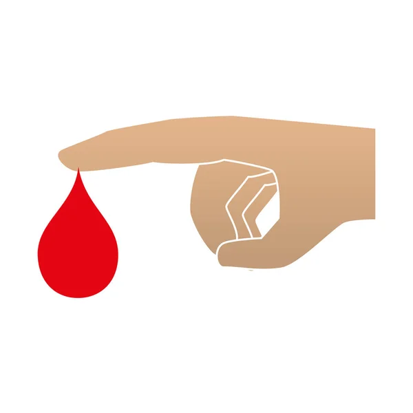 Емблема кампанії донорства крові — стоковий вектор