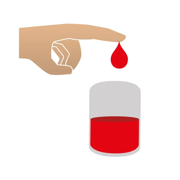 Emblém kampaň darování krve — Stockový vektor