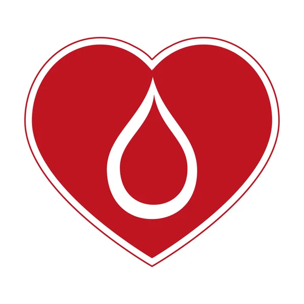 血寄付キャンペーン エンブレム — ストックベクタ