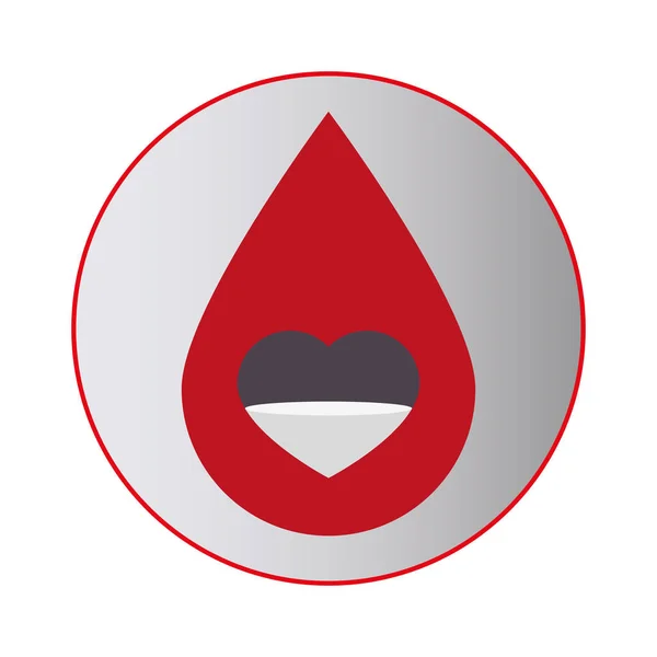 Emblème de la campagne de don de sang — Image vectorielle