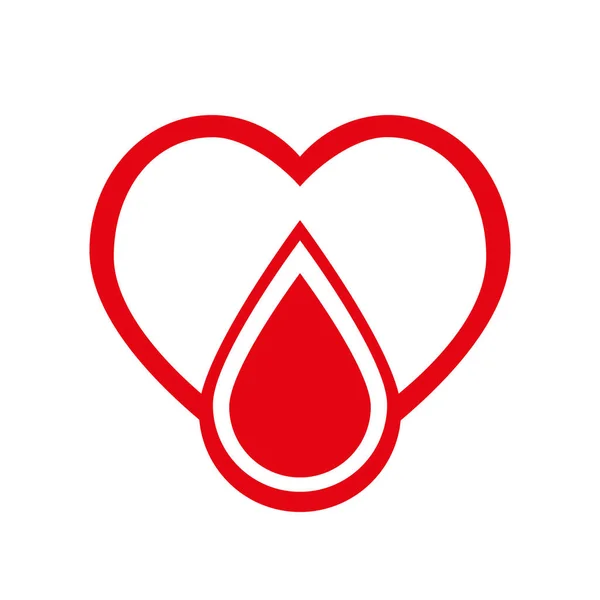 Emblema da campanha de doação de sangue — Vetor de Stock