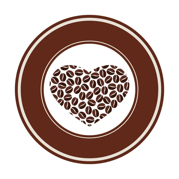 Delicious coffee seeds icon — Stock Vector