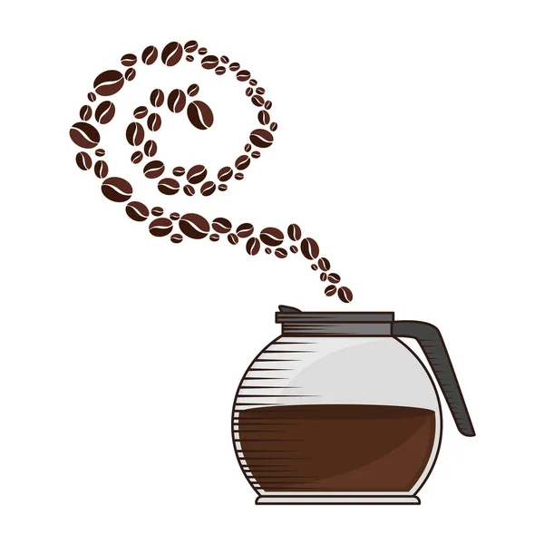 Köstliche Kaffee Teekanne Symbol — Stockvektor