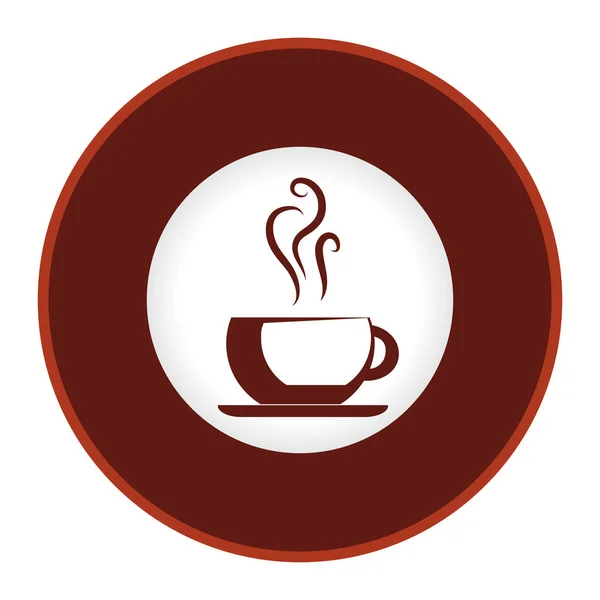 Delicioso ícone xícara de café — Vetor de Stock
