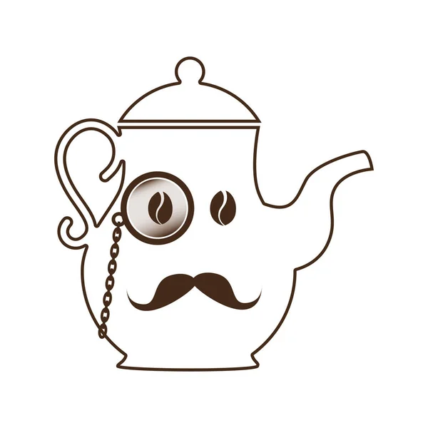 Delicious coffee teapot icon — Stock Vector