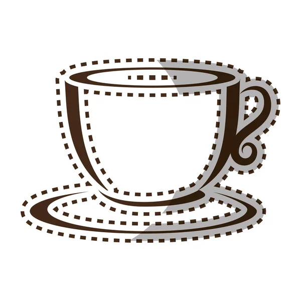 Delicioso icono de taza de café — Vector de stock
