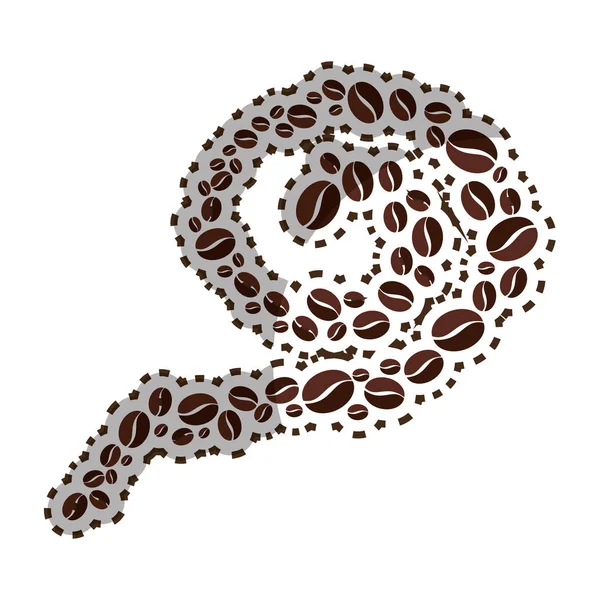 Delicioso ícone de sementes de café — Vetor de Stock