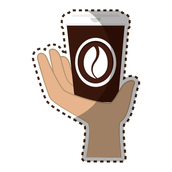 Heerlijke koffie glas icoon — Stockvector