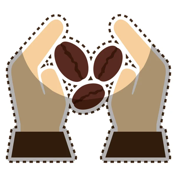 Délicieuses graines de café icône — Image vectorielle