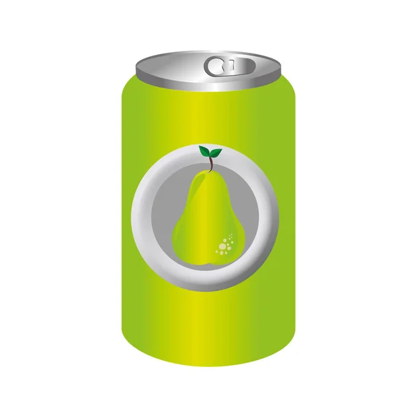 Canned refreshing beverage icon — Stock Vector