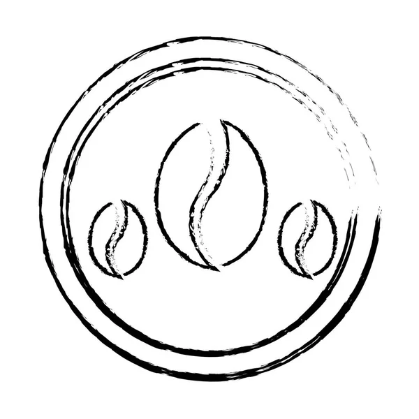 Heerlijke koffie zaden pictogram — Stockvector