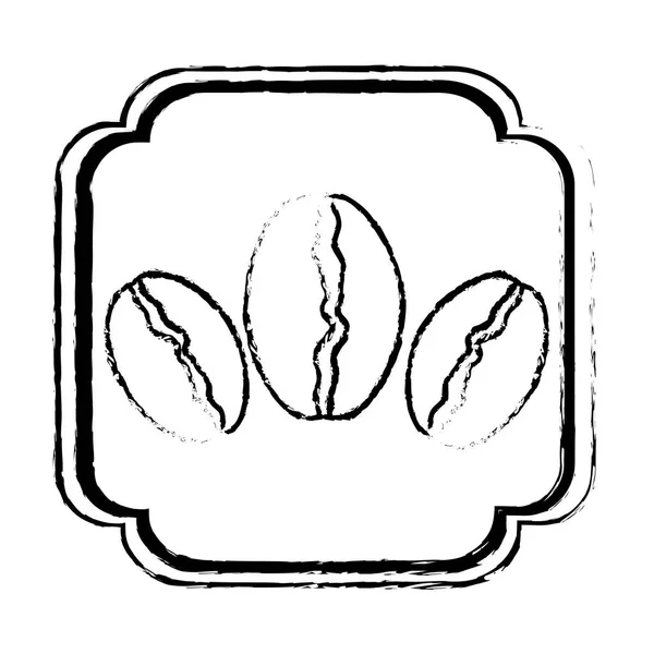 Delicious coffee seeds icon — Stock Vector