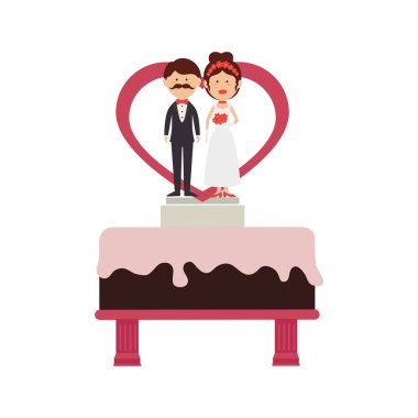 Düğün lezzetli pasta simgesi