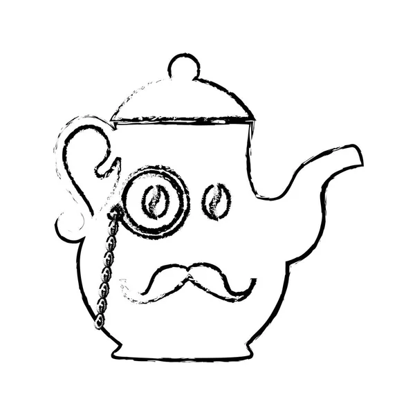 Delicious coffee teapot icon — Stock Vector