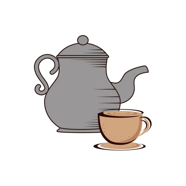 Delicious coffee teapot icon — Stock Vector