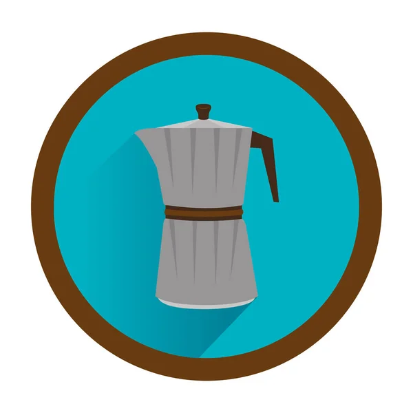 Delicioso icono de la tetera de café — Archivo Imágenes Vectoriales