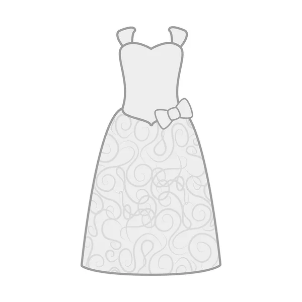 Икона женского свадебного платья — стоковый вектор