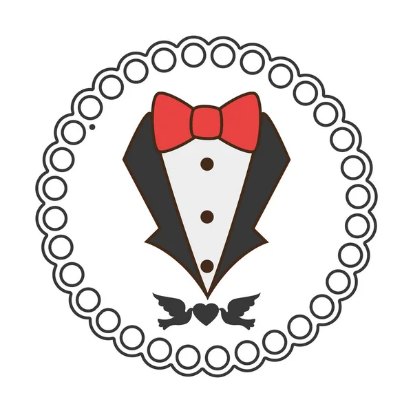 Men wedding dress icon — Stock Vector