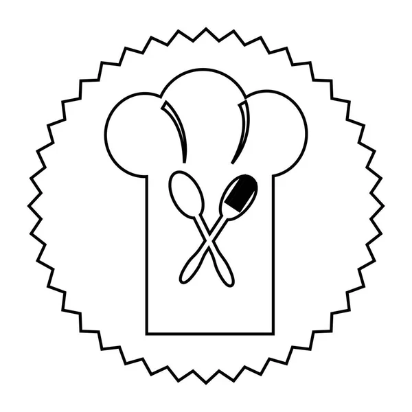 Emblema restaurantului chef hat — Vector de stoc