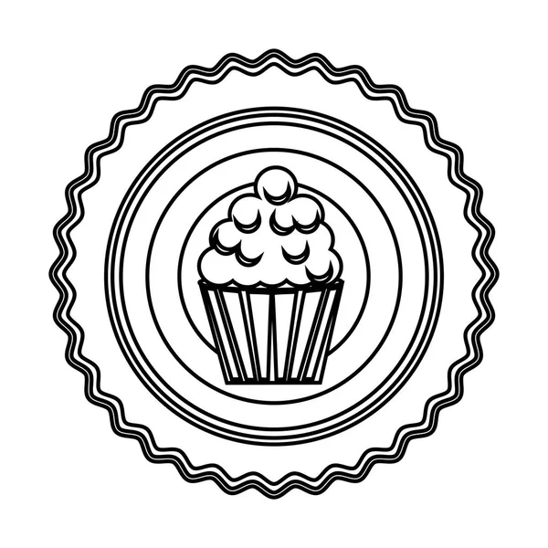 Delicioso produto cupcake doce — Vetor de Stock