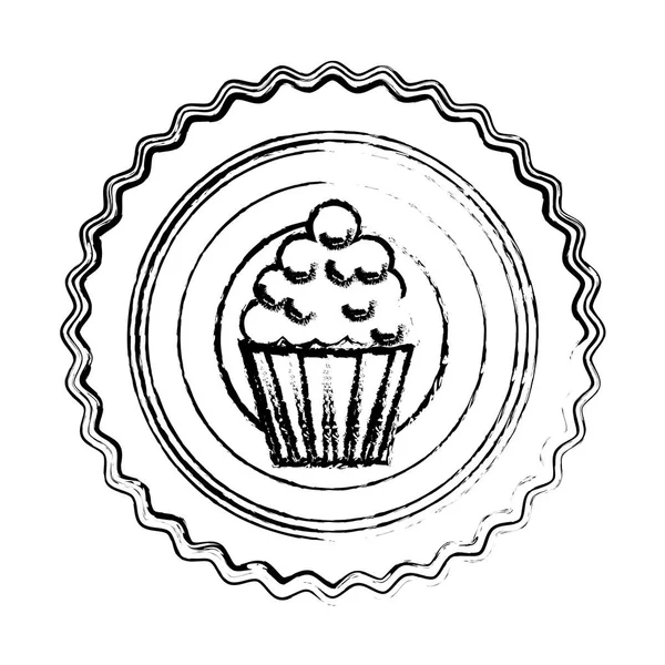 おいしい甘いカップケーキ製品 — ストックベクタ