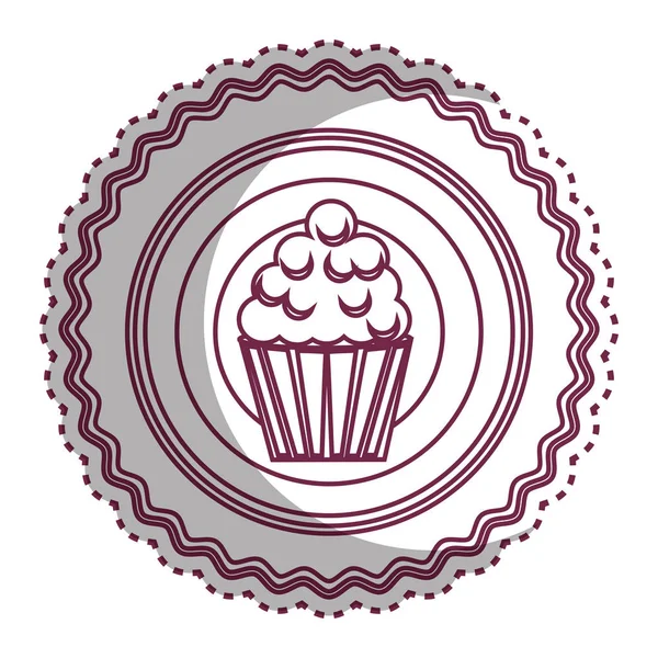 Délicieux produit cupcake sucré — Image vectorielle