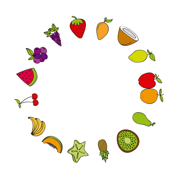 Design de frutas saudáveis — Vetor de Stock