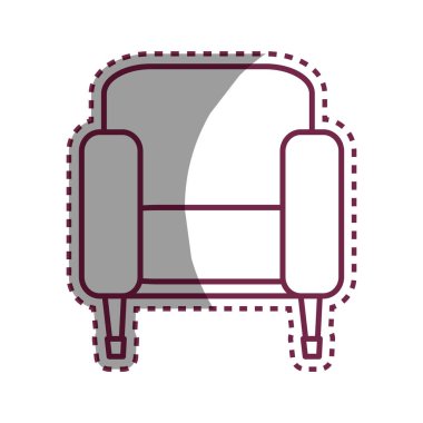 kanepe sandalye izole simgesi