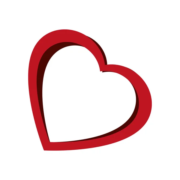 Amore del cuore carta romantica — Vettoriale Stock