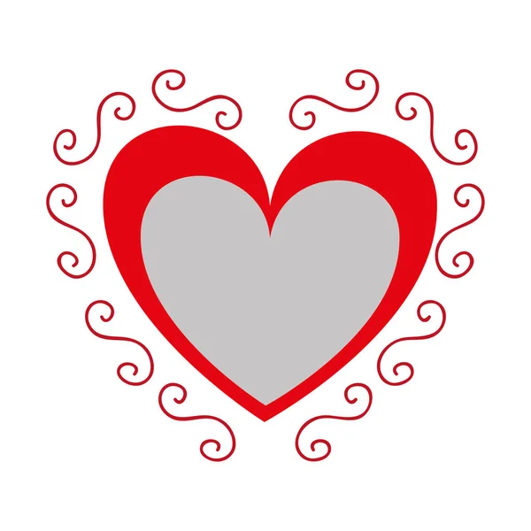 Hjärta kärlek romantiska kort — Stock vektor