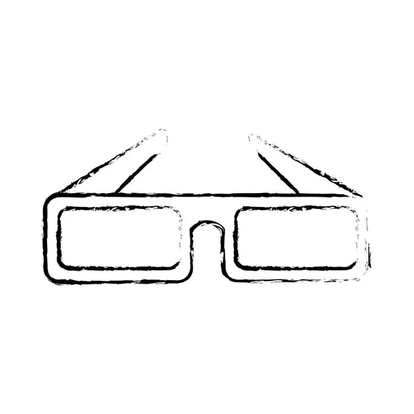 Brille 3D isolierte Ikone — Stockvektor