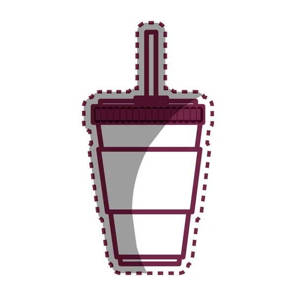 Soda szkło ikona z tworzywa sztucznego — Wektor stockowy