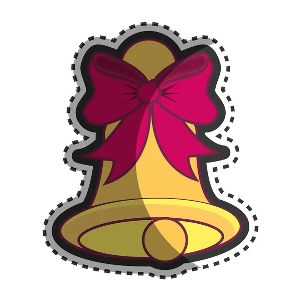 Joyeuse carte de cloche de Noël — Image vectorielle