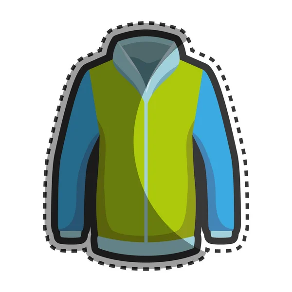 Moda invierno chaqueta icono — Vector de stock