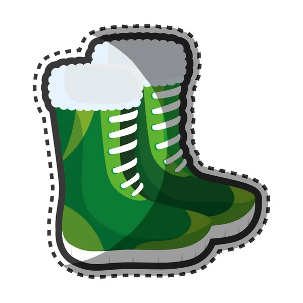 Módní zimní boty ikona — Stockový vektor