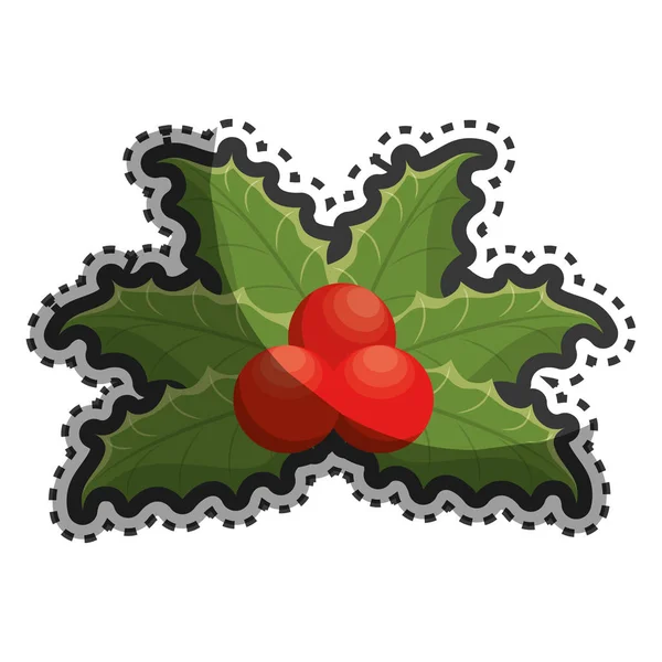 Frohe Weihnachten Blumenschmuck Karte — Stockvektor