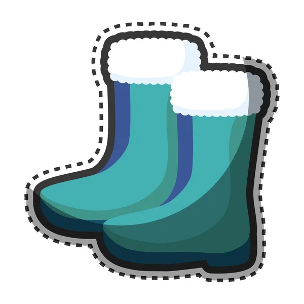 Mode bottes d'hiver icône — Image vectorielle