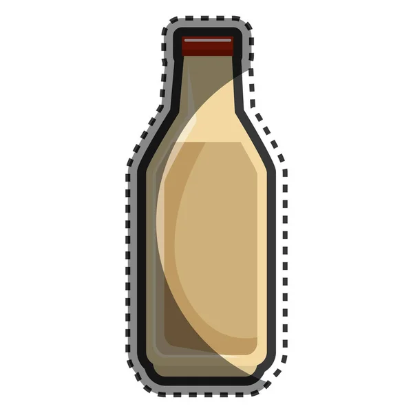 Botella de leche aislado icono — Vector de stock