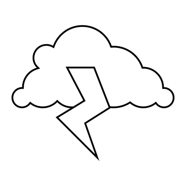 Cloud with ray icon — Stock Vector