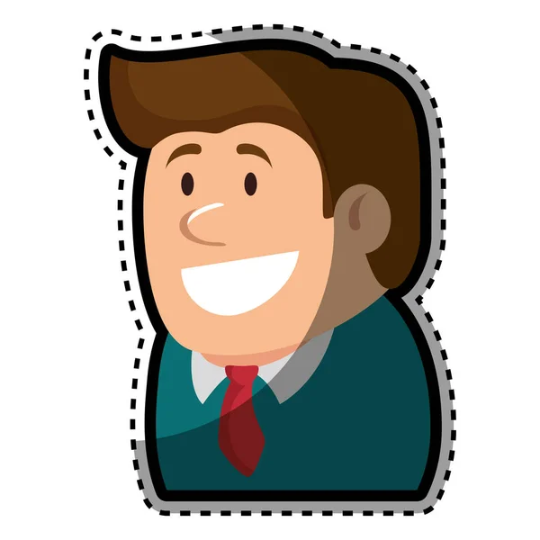 Empresário avatar personagem ícone —  Vetores de Stock