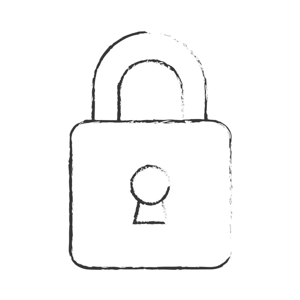 Safe padlock isolated icon — Stock Vector