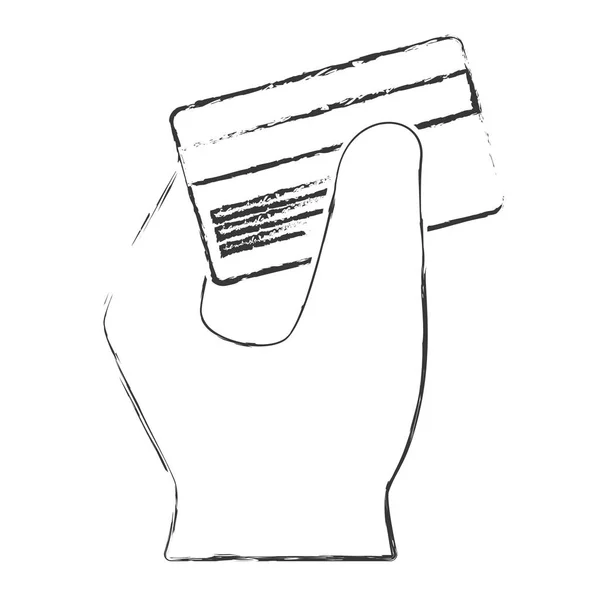 Рука людини з кредитною карткою — стоковий вектор