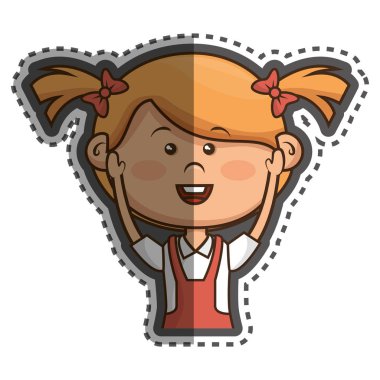 sevimli küçük kız karakter