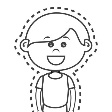 sevimli küçük çocuk karakter